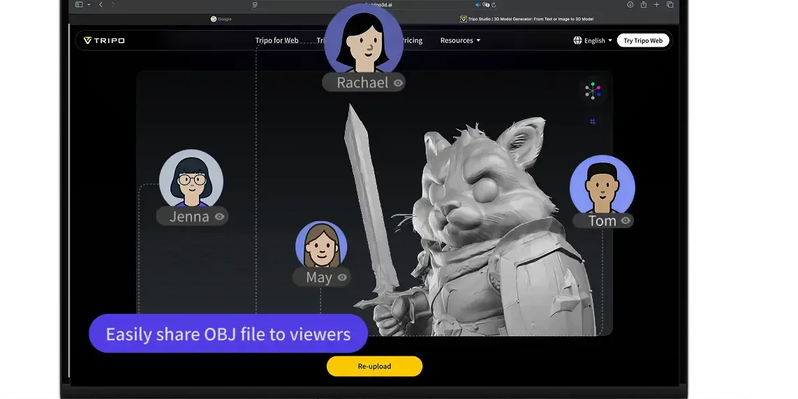Share the OBJ File View for Collaborations & Review