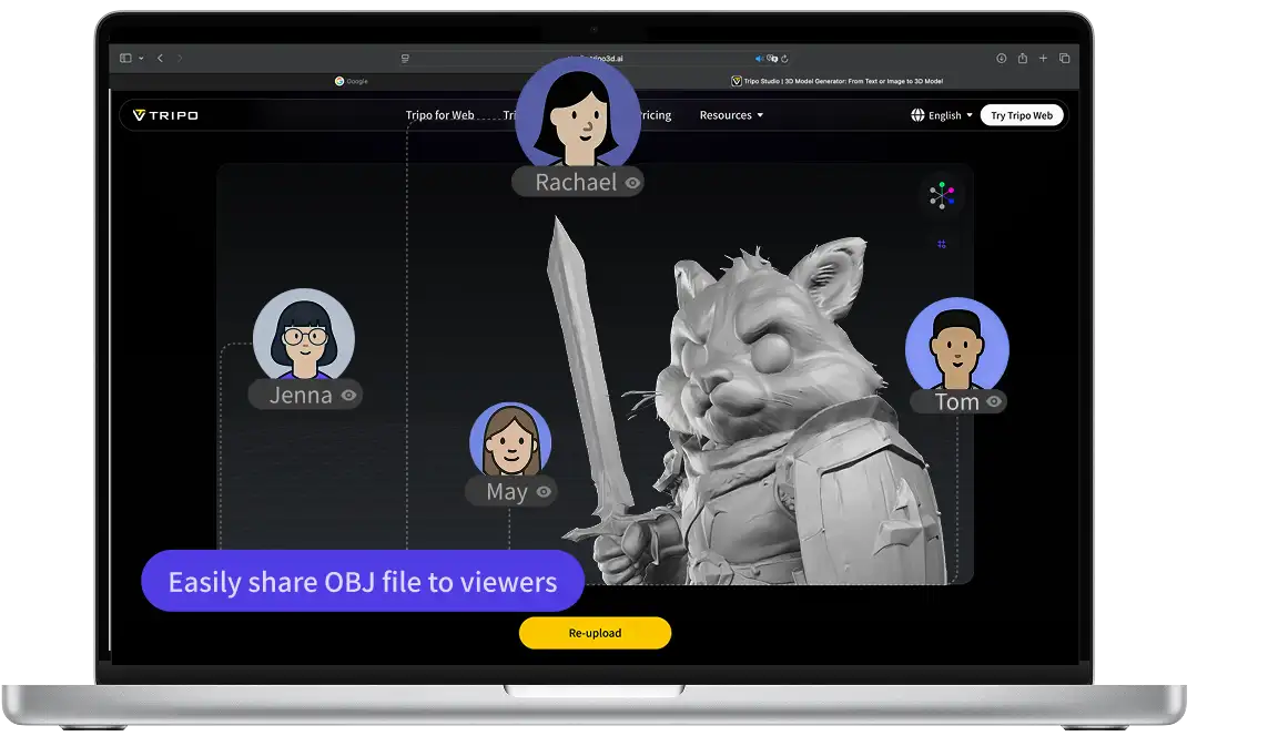 Share the OBJ File View for Collaborations & Review